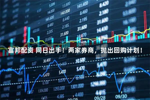 富邦配资 同日出手！两家券商，抛出回购计划！